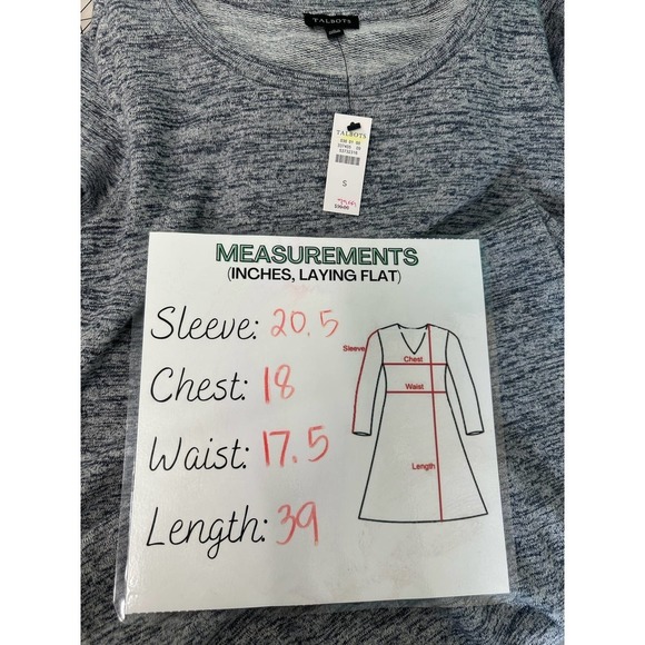 NWT Talbots Shift Dress Women’s sz. SMALL‎ Gray TERRY FLOUNCE HEM - Picture 6 of 8